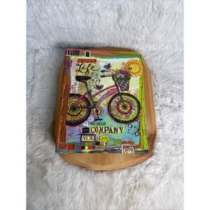 Lang Design Happy Life Address Book Binder Bicycle Art Floral Retired Organizer